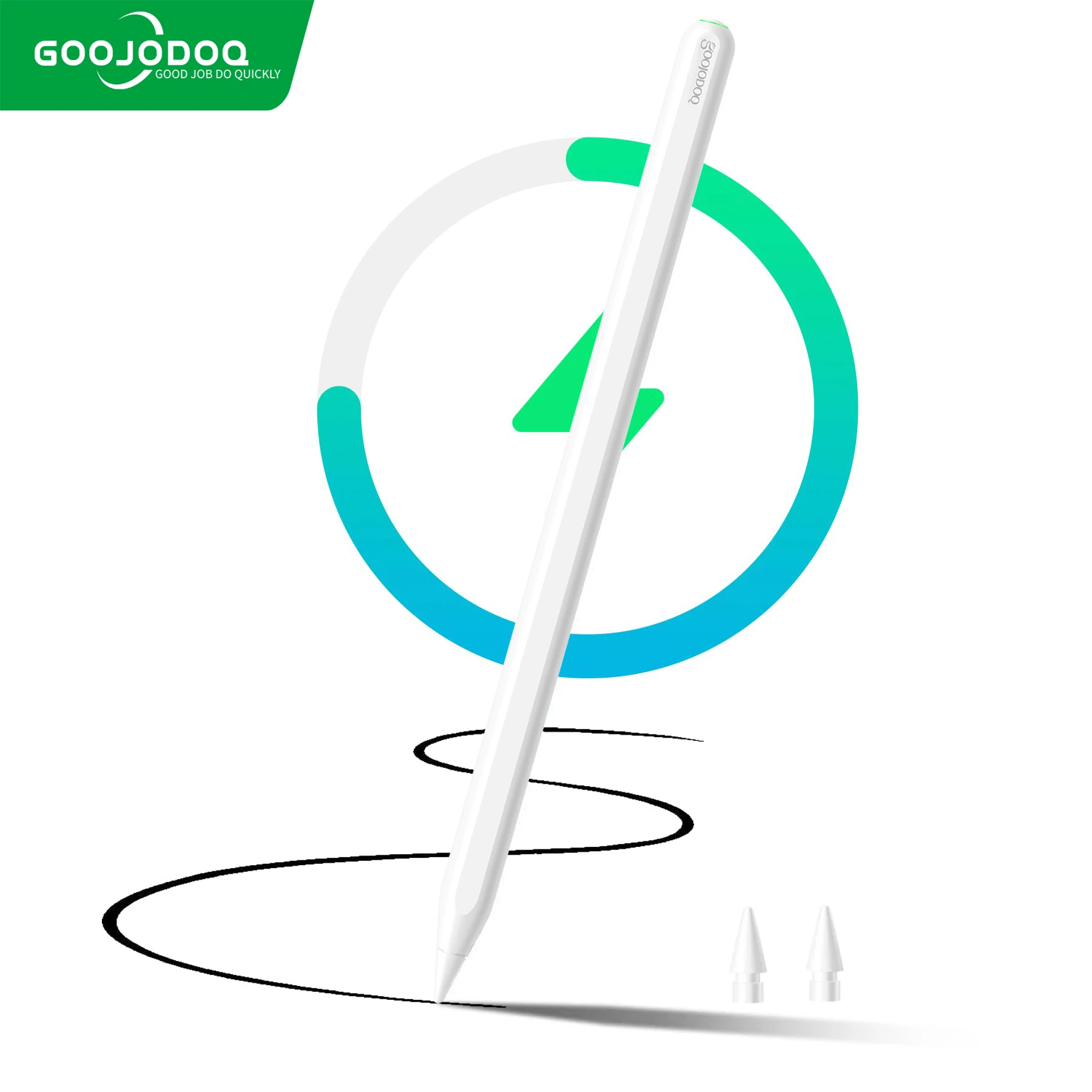 GOOJODOQ iPad Pencil 2nd Gen Magnetic Wireless Charging for iPad Tilt Palm Rejection for iPad Pro 12.9 Pro 11 Air 4 5 Mini 6