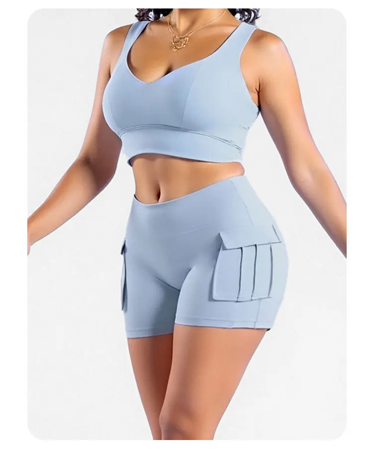 Ensemble Yoga Femme 2 Pièces : Brassière & Short