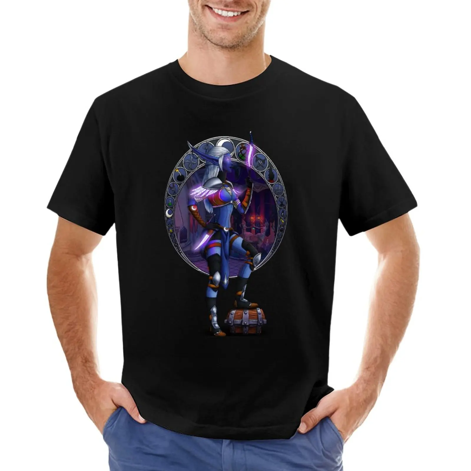 Wow Look To The Shadows T-Shirt Summer Top Cute Top Sublime Designer T Shirt Men
