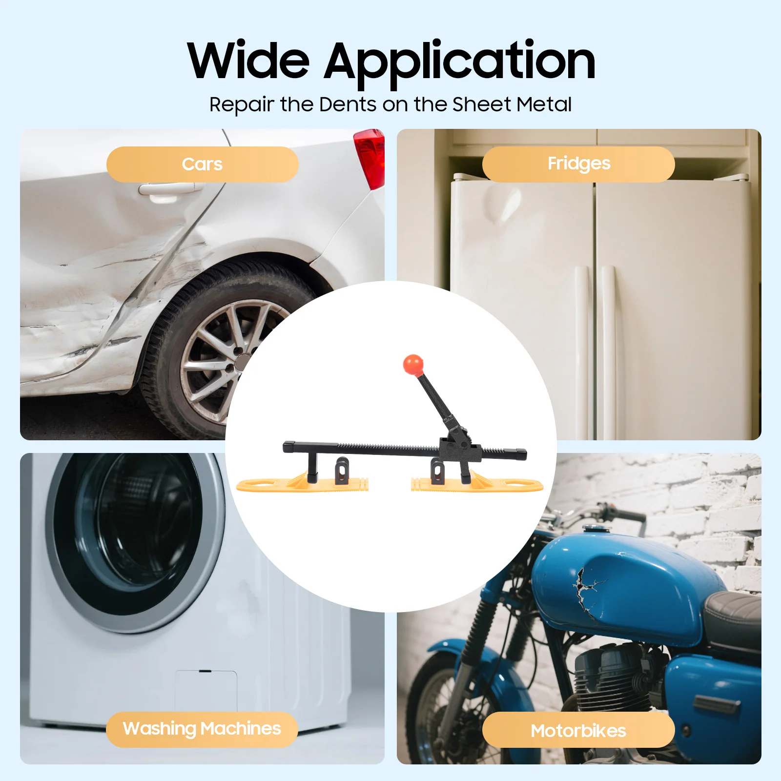 Werkzeug zur Reparatur von Autodellen, Blechzieher zur Dellenentfernung, Dellenreparatur-Set für die Reparatur von Autodellen und Türdellen – Detail 2