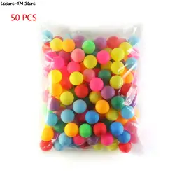 50 pcs /Pack Colorful Ping Pong Balls 40MM Entertainment Table Tennis Balls
