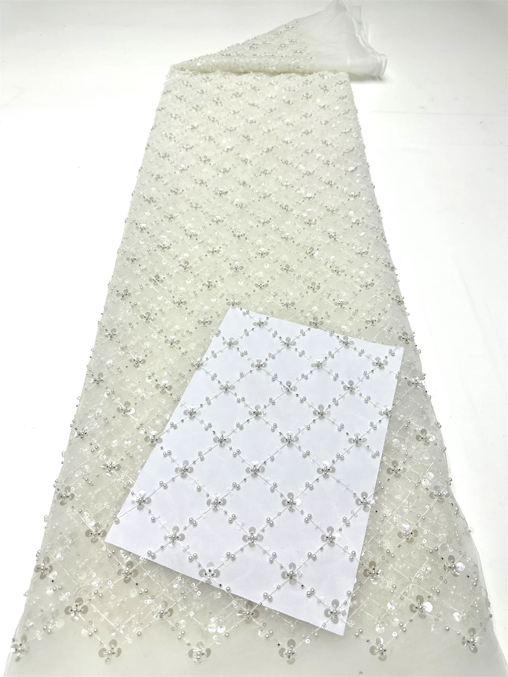 Gold African Tulle Lace Fabric French Net Sequins Fabric Sewing Embroidery With Beads Lace Tulle Mesh Nigeria Dress 5 Yards lace fabric