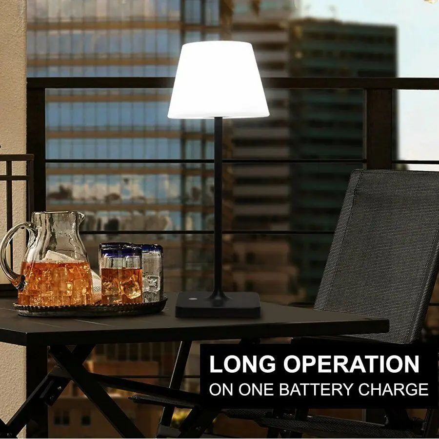 Outdoor Portable LED Table Lamp Power Bank Rechargeable Cordless Table Lights Battery Operated Dimmable LED Desk Lighting 5