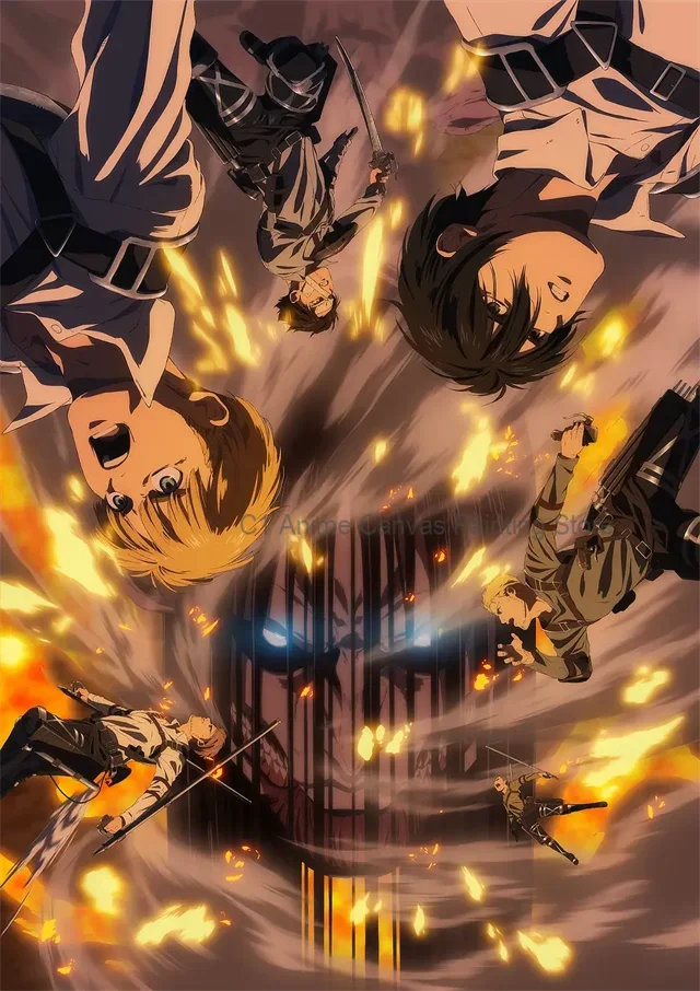 Anime Attack on Titan Final Season Aesthetic Canvas Art