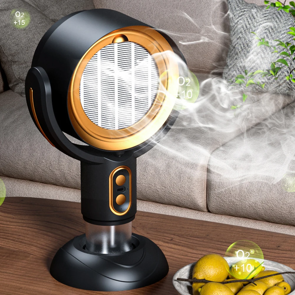 Desktop Range Hood Portable Exhaust Fan Large Suction Exhaust Extractor USB Charging Adjustable Angle for Indoor BBQ Hot Pot
