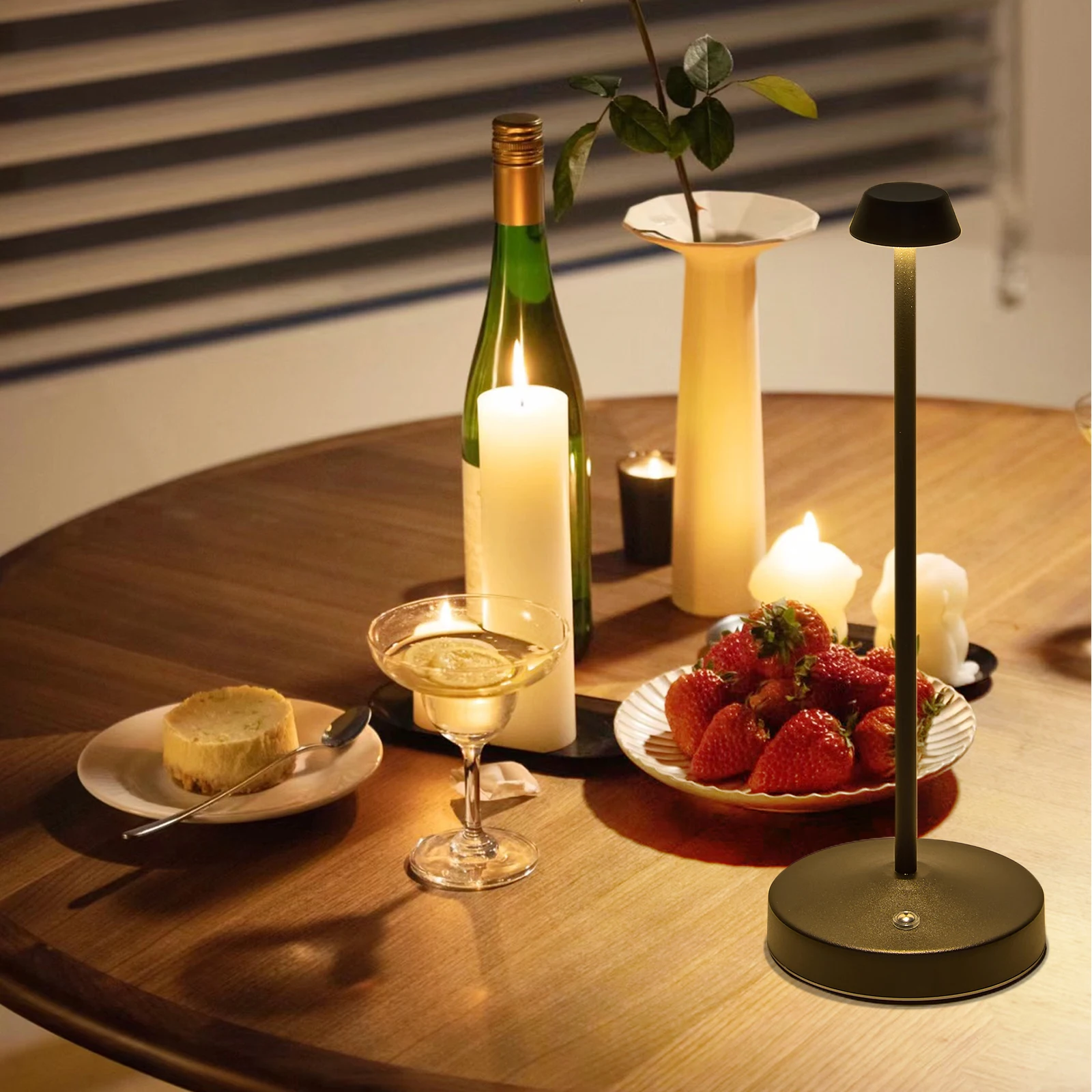 

Drop Shipping Cordless Table Lamps Rechargeable Led Touch Lamp 2 Level Brightness Dimmable Minimalist Design for Restaurant Bar