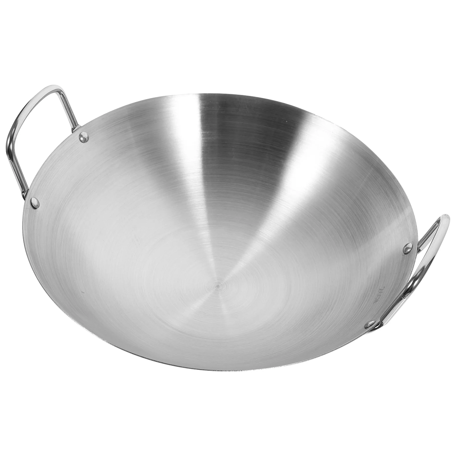 

Stainless Steel Wok Kitchen Accessory Utensils Non-stick Pot with Double Handle