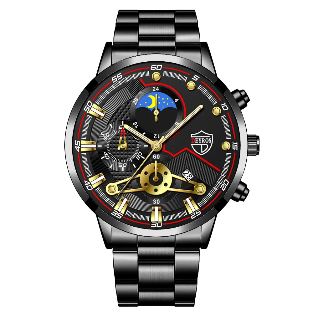 2022 Men Watch Top Luxury Brand Quartz Mens Watches Chronograph Gold Reloj Hombre Sport Wristwatch Man Relogio Masculino 