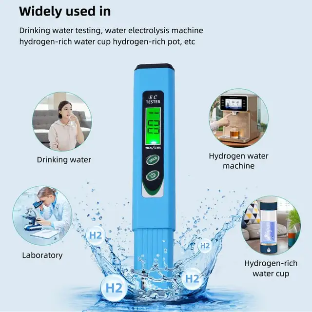 Vízminőség -Tesztelő Tollvíz Készletek Ivóvíz Ec És Hőmérsékletmérő Digitális Víz Lcd Kijelzővel - Image 5