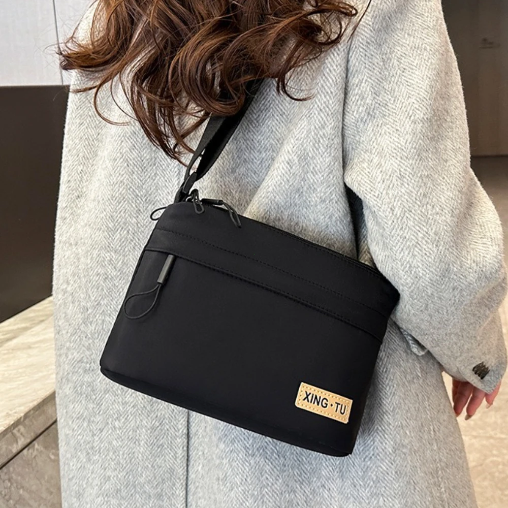 Casual Oxford Crossbody Bag Solid Color Large Capacity Shoulder Bag Soft Fabric High Quality Messenger Bag Women Сумка Женская