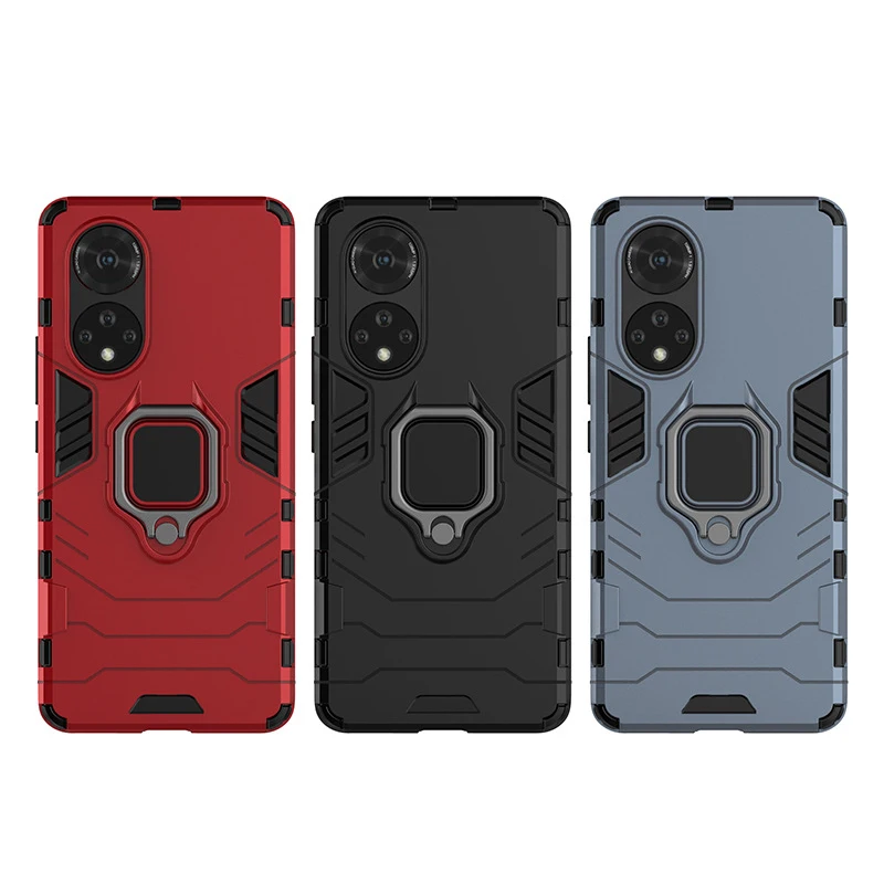 Shockproof Armor Phone Case with Ring Holder and Car Magnetic Cover