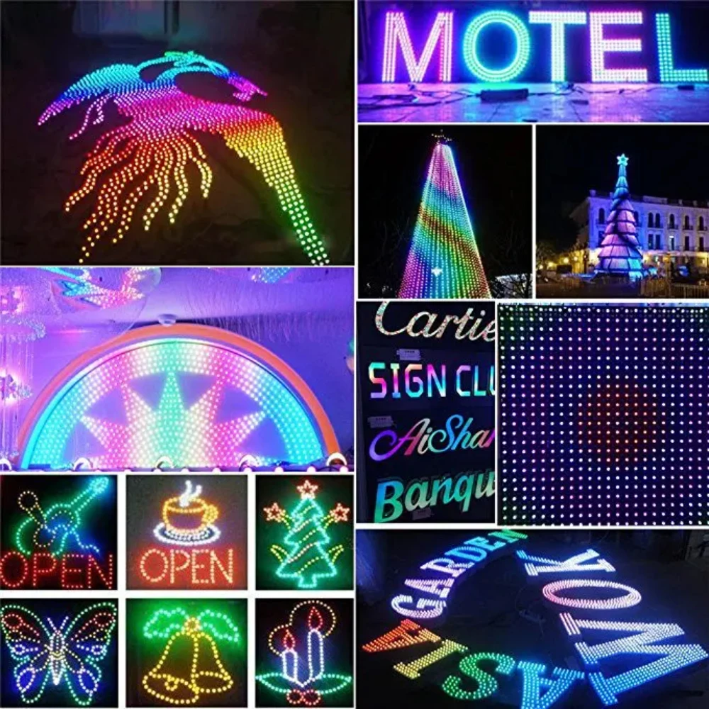 500-1000pcs DC12V 12mm WS2811 LED Module Pixel Light 13.5mm Connector IP68 18AWG White Wire RGB Full-Color Festival Decor Lamps 8 S141d20aac135496a9fc897cc27cb5e3c4