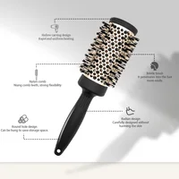 Hair Brush Comb Professional High Temperature Resistant Ceramic Iron Round Comb 5 Sizes For Blow Dry Salon Styling Tools 2