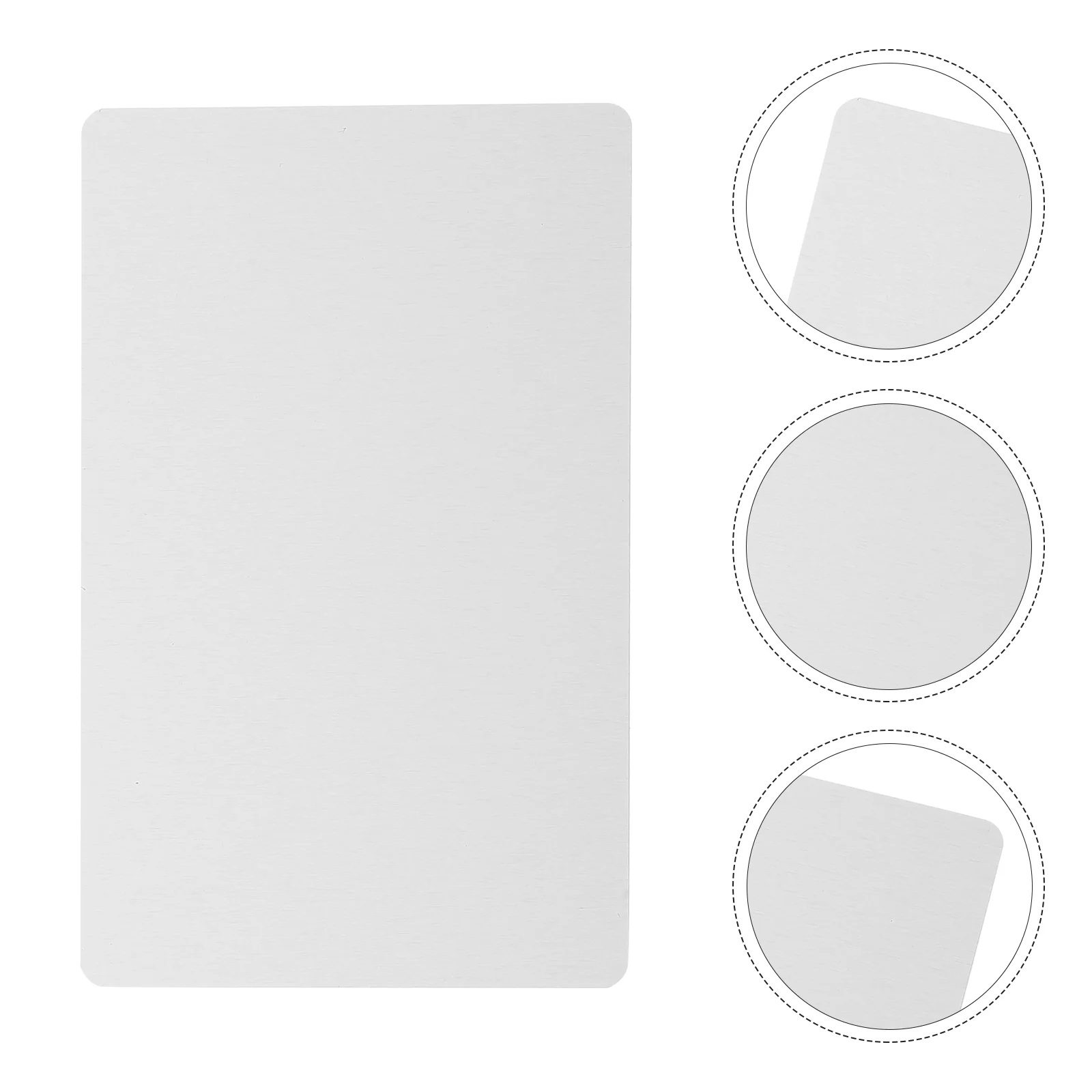 100 Pcs Abrazaderas Metal Sublimation Business Card Aluminum Plate Name Engraving Blank Material White Alloy Small Cards for business cards