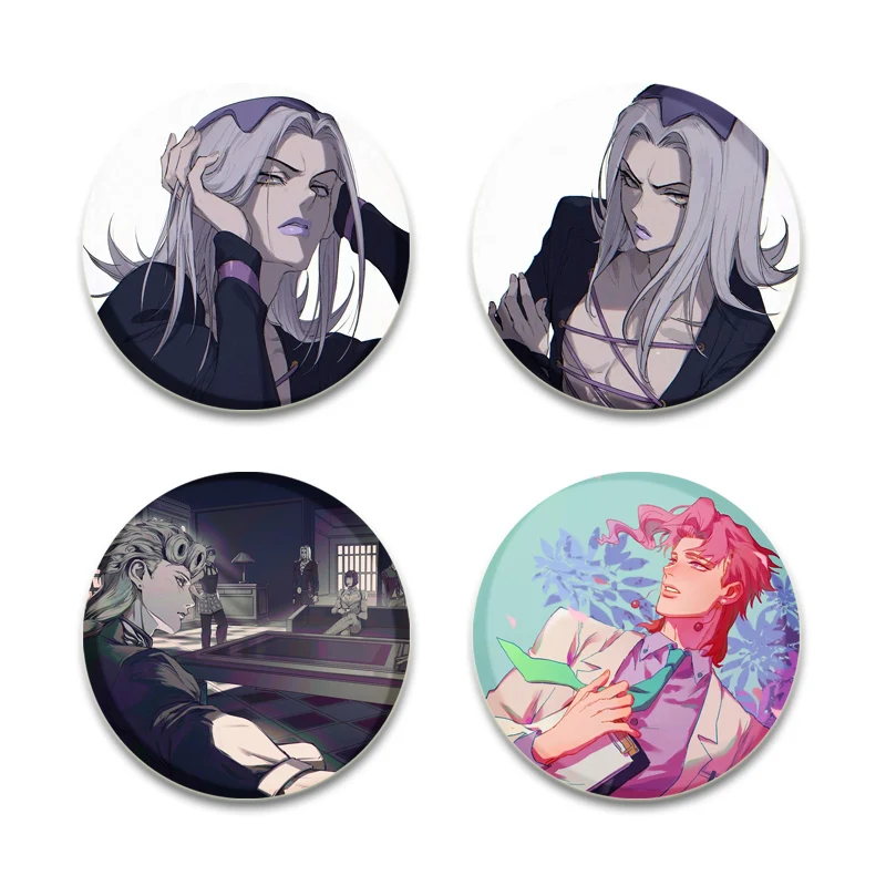 Jojo's Bizarre Adventure Anime Brooch Collection - HD Print Pins