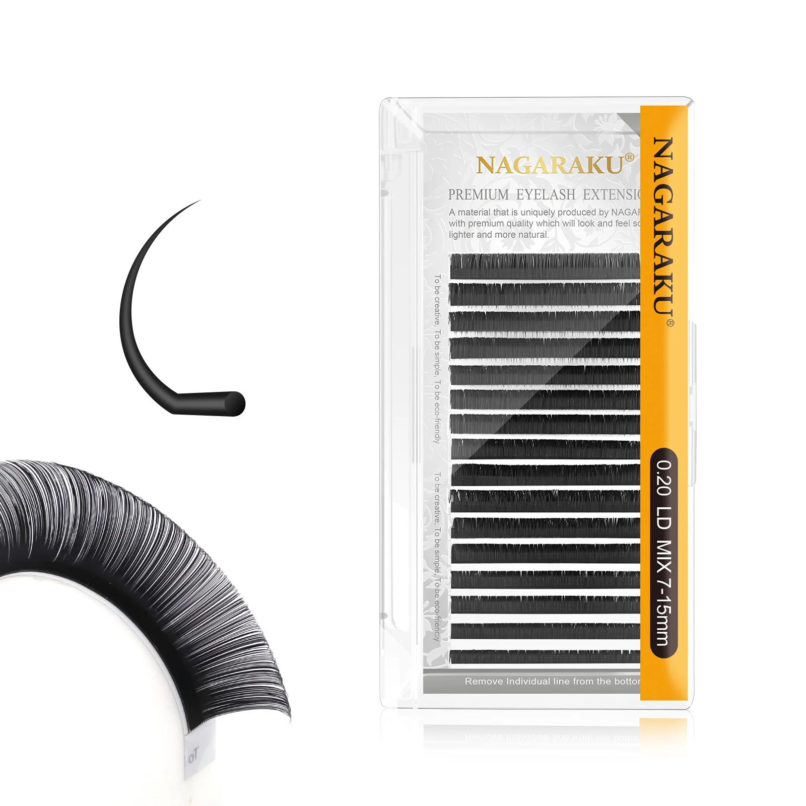 NAGARAKU eyelash extension synthetic mink 16rows/case 7~15mm D N LC L mix premium natural individual makeup maquiagem cilios eyelash extension lashes false eyebrow extensions