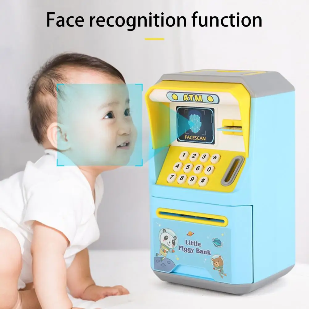 Money Boxes ATM Machine Cash Box Gift For Kids Electronic Piggy Bank Simulated Face Recognition Auto Scroll Paper Banknote 3