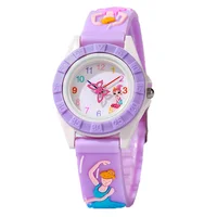 Children's Watch Cartoon Ballet Girl Design Quartz Watch Fashion Purple Silicone Girl Student Gift Wristwatch 1