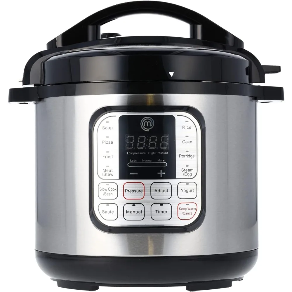 

Electric Pressure Cooker 10 in 1 Multifunctional, Slow Cooker, Rice Maker, Programmable with 18 Cooking Presets, Non-Stick, 6 Qt