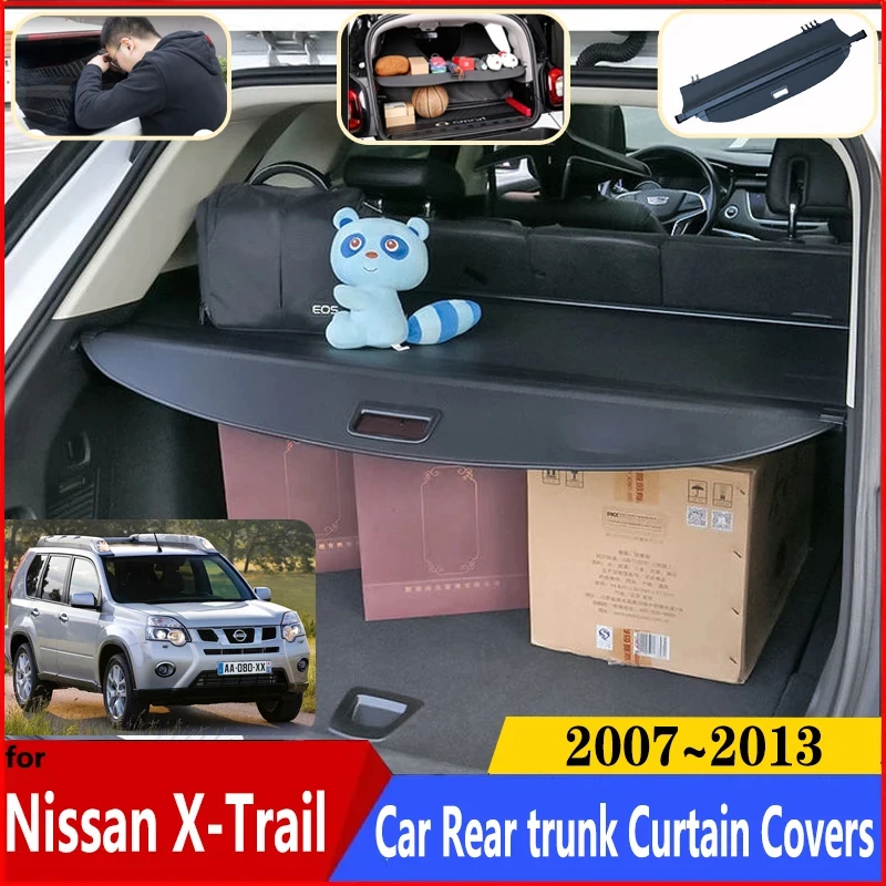 

Car Trunk Curtain For Nissan X Trail T31 X-Trail 2007~2013 MK2 Car Trunk Luggage Curtain Cargo Covers Anti-peeping Accessories