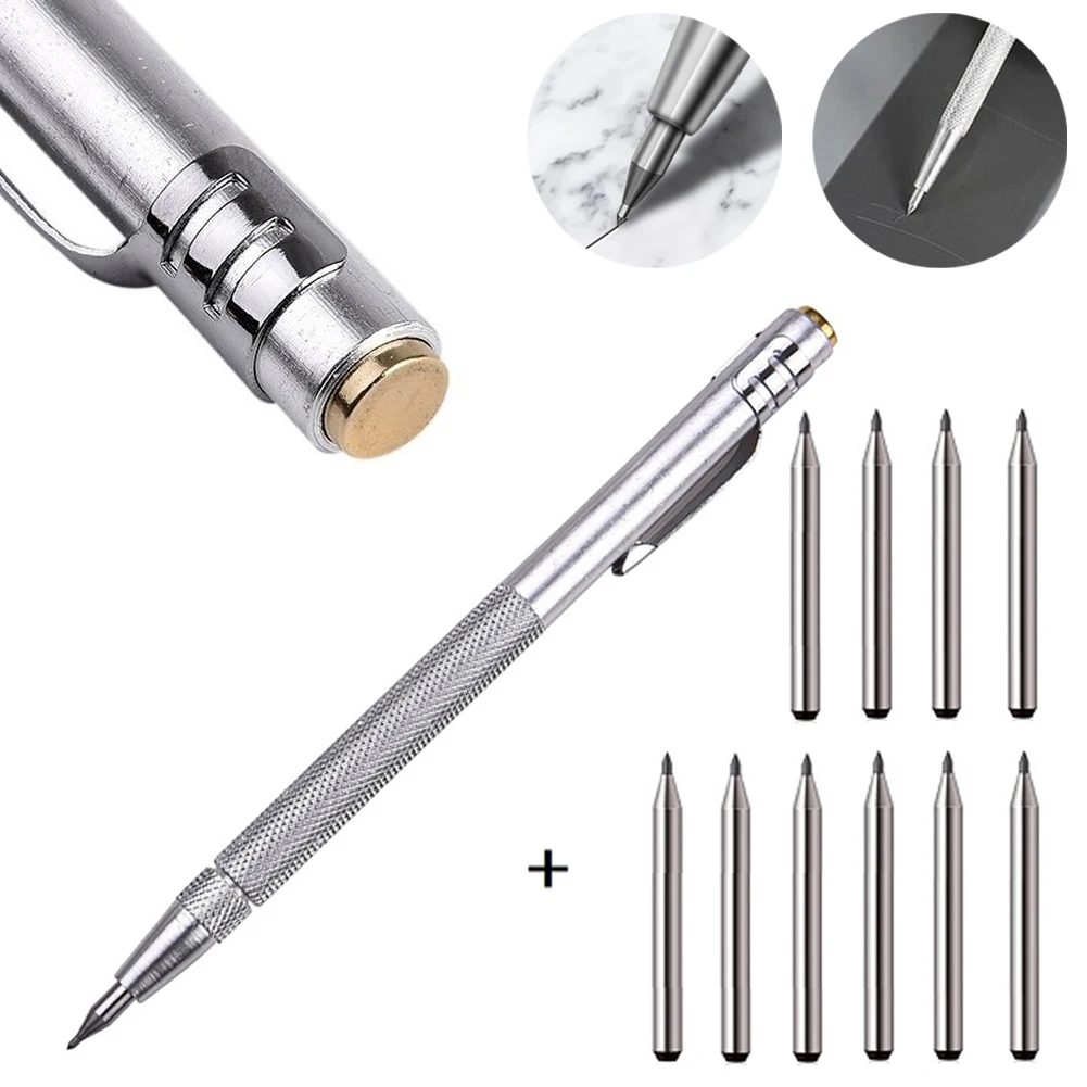 

11PCS Tungsten Carbide Tip Scriber Engraving Pen High Hardness Scriber Pen Diamond Metal Alloy Lettering Pen For Glass Ceramic