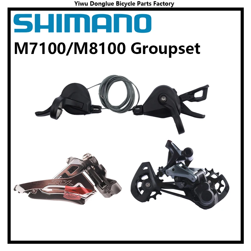 Shimano Slx M7100 M7120 Deore Xt M8100 M8120 2X12S Gruppo M7100/M8100 Deragliatore Anteriore + Cambio + M7120/M8120 Deragliatore Posteriore
