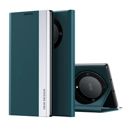 Deluxe Leather Plating Stand Flip Phone Case with Kickstand - Shockproof Cover for Magic 5 Lite (Green)