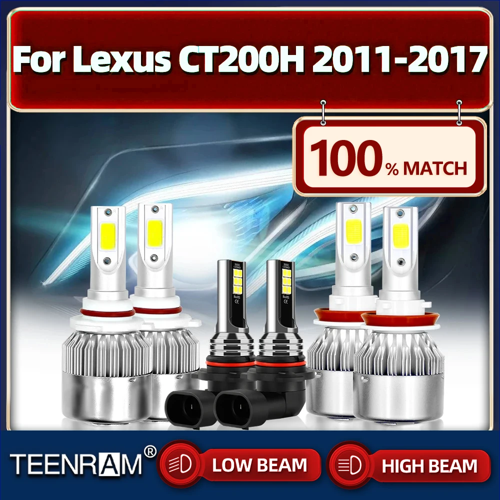 

H11 Светодиодный Автомобильные фары 60000LM 360 Вт Авто лампы для фар 6000 К противотуманные светильник 12В для Lexus CT200H 2011 2012 2013 2014 2015 2016 2017