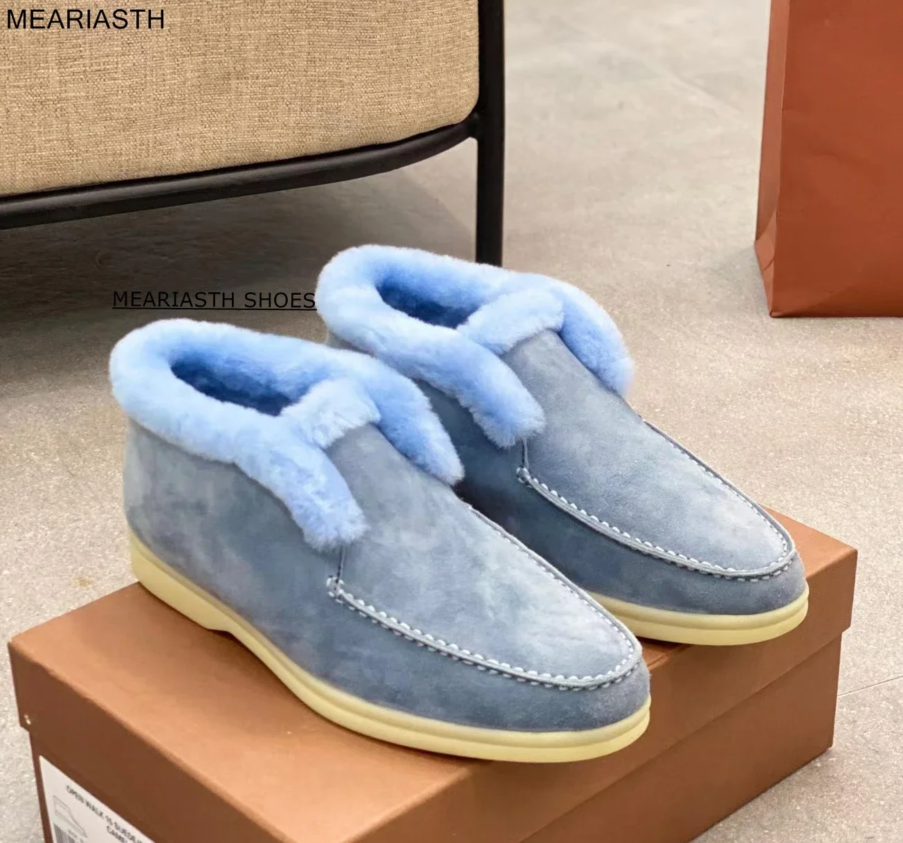 

2022 Ankle Boots Women Winter Warm Plush Fur Snow Boots Suede Leather Shoes Ladies Female Footwear Plus Size Botas De Mujer Bota