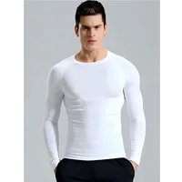 Men's Long Sleeved Sports T-Shirt With High Elasticity And Quick Drying Solid Color Long Sleeves Sportswear Dry Fit Rash guard 2