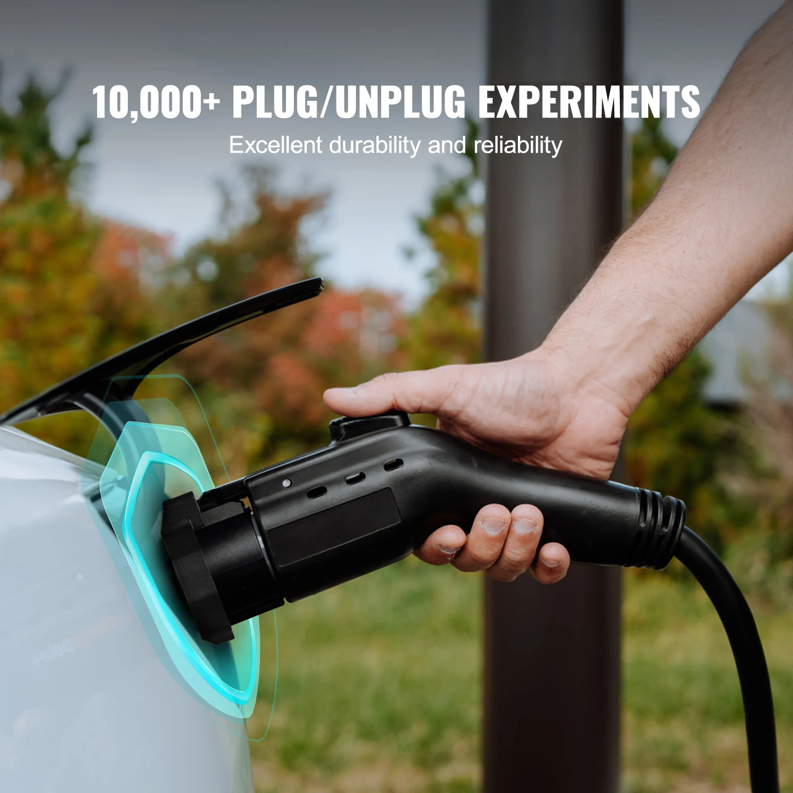 SucceBuy J1772 to Tesla Charger Adapter 80Amp 240V AC SAE J1772 EV Charging Adapter IP65 Compatible with Tesla Model 3, Y, S, X