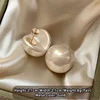 Boucles d'oreilles françaises élégantes en perles plates épissées, couleur or, pour bijoux de fête à la mode coréenne, accessoires doux pour femmes, nouvelle collection 2025