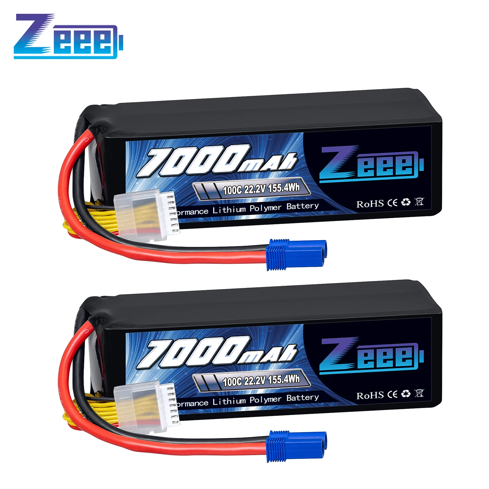 2ks zeee lipo baterie 4S/6S 22.2V 100C 7000mah softcase s EC5 kolíček pro RC auto kamion komora racer koníček FPV prodleva baterie částí