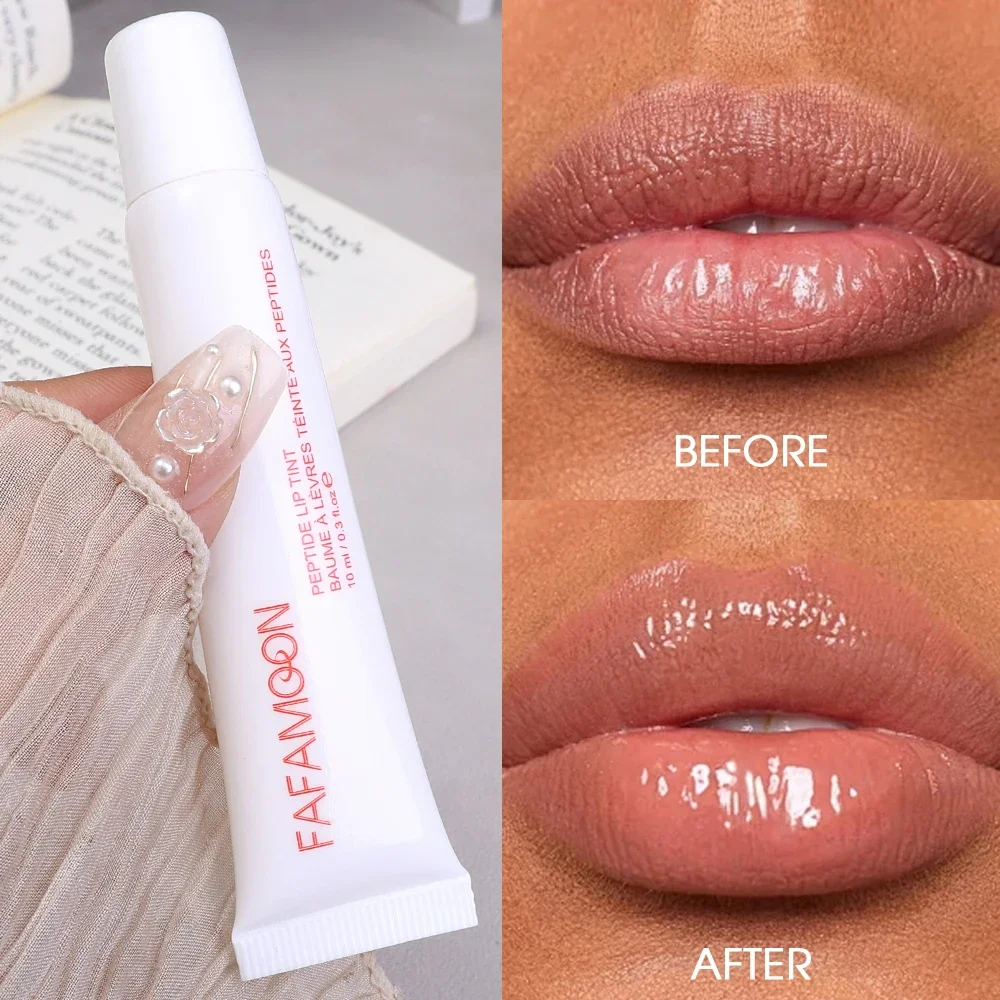 Jelly Tube Lip Gloss Mirror Lip Glaze Nutrient Plump Liquid Lipstick Natural Mineral Oil Clear Moisturizing Gloss Cosmetics lip gloss,lip makeup,lip glaze