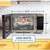 GE 1.0 Cu Ft Microwave Oven with Air Fryer, Broiler & Convection - 1050W, Stainless Steel 3