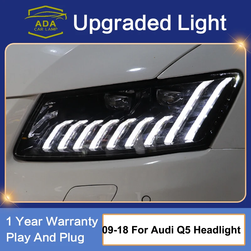 

Car Styling Headlights For AUDI Q5 2008-2018 Q5L Front Lights LED DRL Moving Turn Signal Bi-xenon Lens Head Lamps Assembly