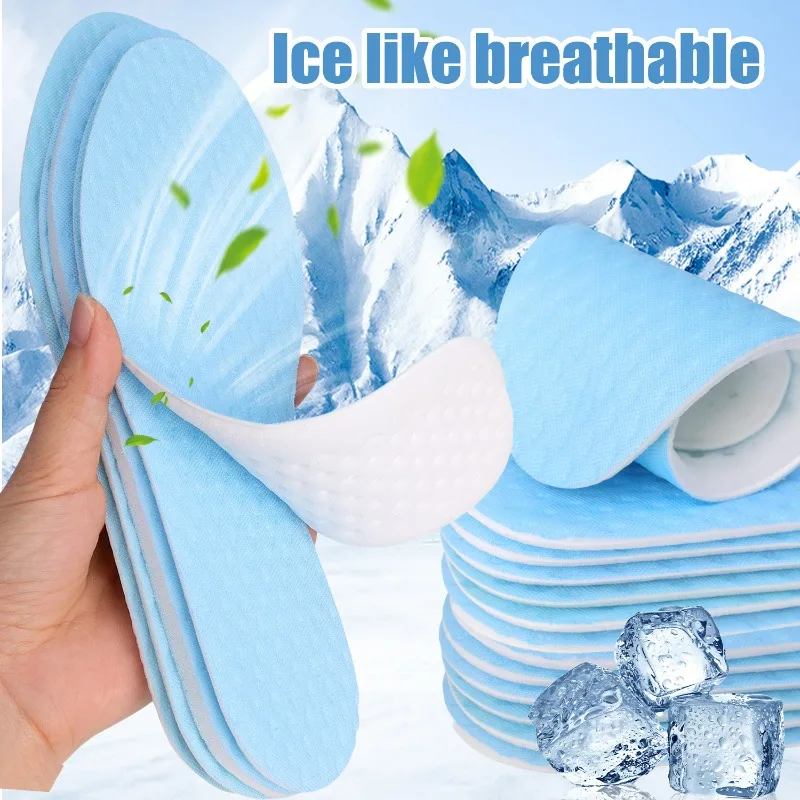 2/6pcs Mesh Breathable Feet Running Sports Insoles Summer Cool Shoes Pads Soft Shock-Absorbing Support Plantar Template Insole