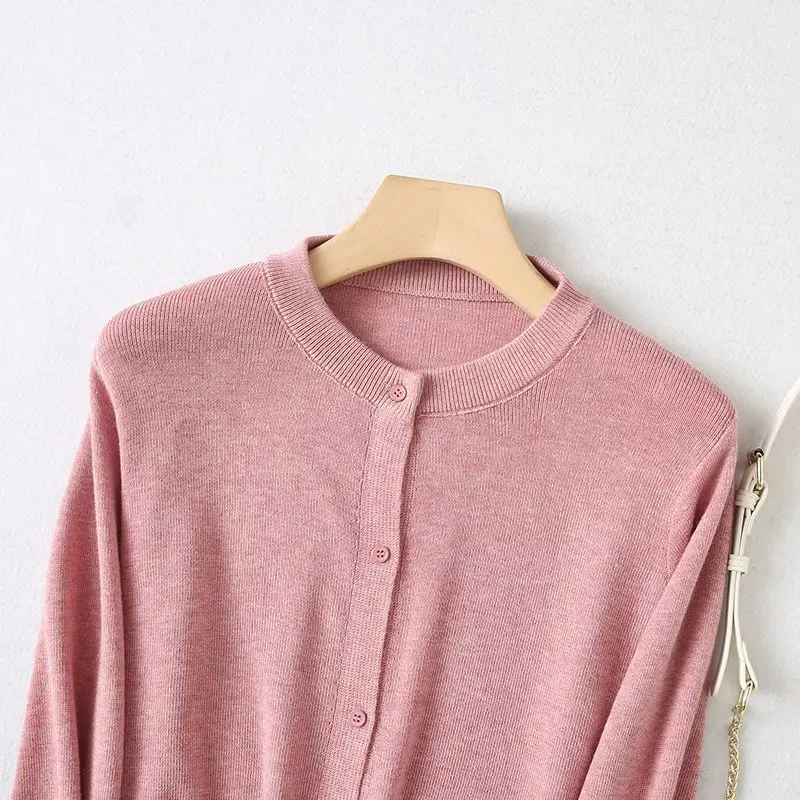 여성용 울 니트 가디건, O-넥 탑, 캐시미어 스웨터, 하의 셔츠, 아우터 타워, 봄, 가을