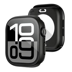 Universal 3 - in - 1 Waterproof Smartwatch Protective Case with 360° Coverage and PC Bumper for 40mm Series 4 - 6 - 5 - SE (Black)