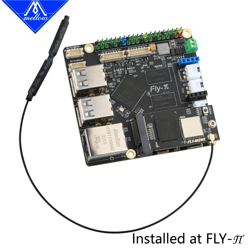 Placa Mellow-fly-m2we V1.0 16g Emmc e 5g Wifi Mais Rápido Mais Estável para Impressora 3d Fly-delta Gemini V2.0 Board Klipper Rrf - Imagem 2