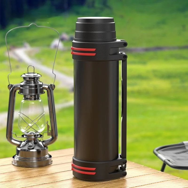 

GIANXI 1000ML Black Kitchen Stainless steel Thermos Bottle Outdoors High-capacity Motion Water Bottle Coffee Tea Thermos Cup