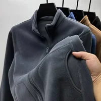 Hot Sale Of The Season Fashionable Fleece Jacket Men's Autumn Winter Inner Lining Men's Winter Style Fleece Shirt Casual Loose F