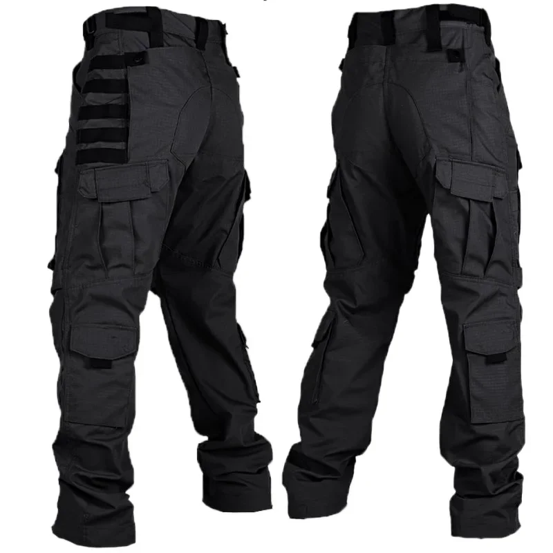 New Tactical Camo Cargo Pants Mens Multiple Pockets Waterproof Outdoor Training Overalls Field Combat Trousers Hunting Clothes 2