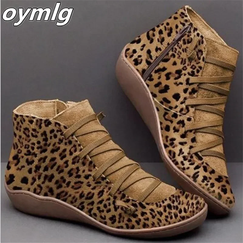Women Winter Boots 2019 Comfortable Chaussure Homme Casual Flat Boots Women Microfiber Leather Winter Autumn Hiking Ankle Boot