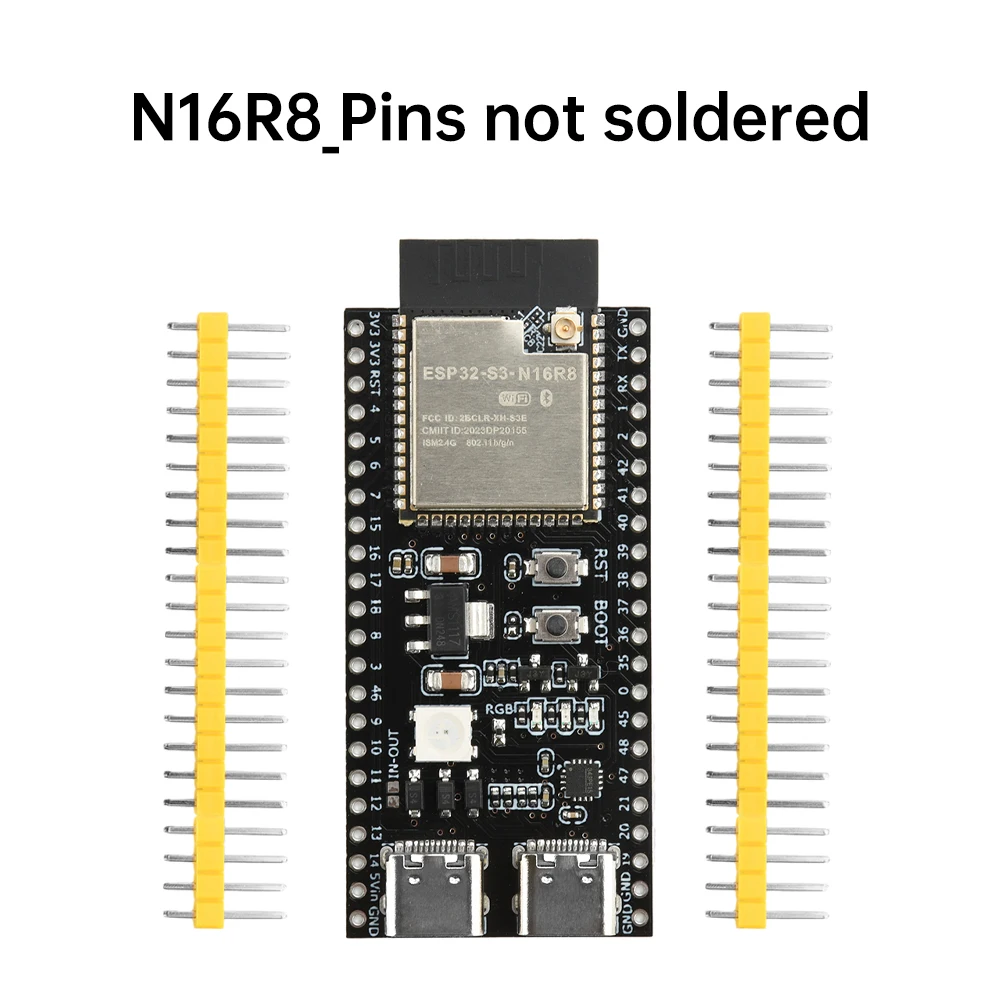ESP32-S3 2.4GHz WiFi BT 5 개발 보드 ESP32 Serise N16R8 N8R2 모듈(안테나 베이스 3.3-5V 포함)