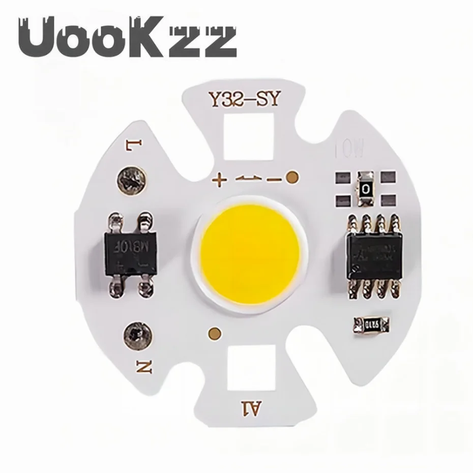 UooKzz Y32 COB LED Chip Lamp Matrix AC 220V 3W 5W 7W 9W 12W For Floodlight Spotlight No Need Drive Projector Light Bulb Beads new projector dmd chip 1076 6038b 1076 6039b 1076 6439b 1076 6438b 1076 601ab 1076 6138b 1076 6139b for benq nec sharp projector