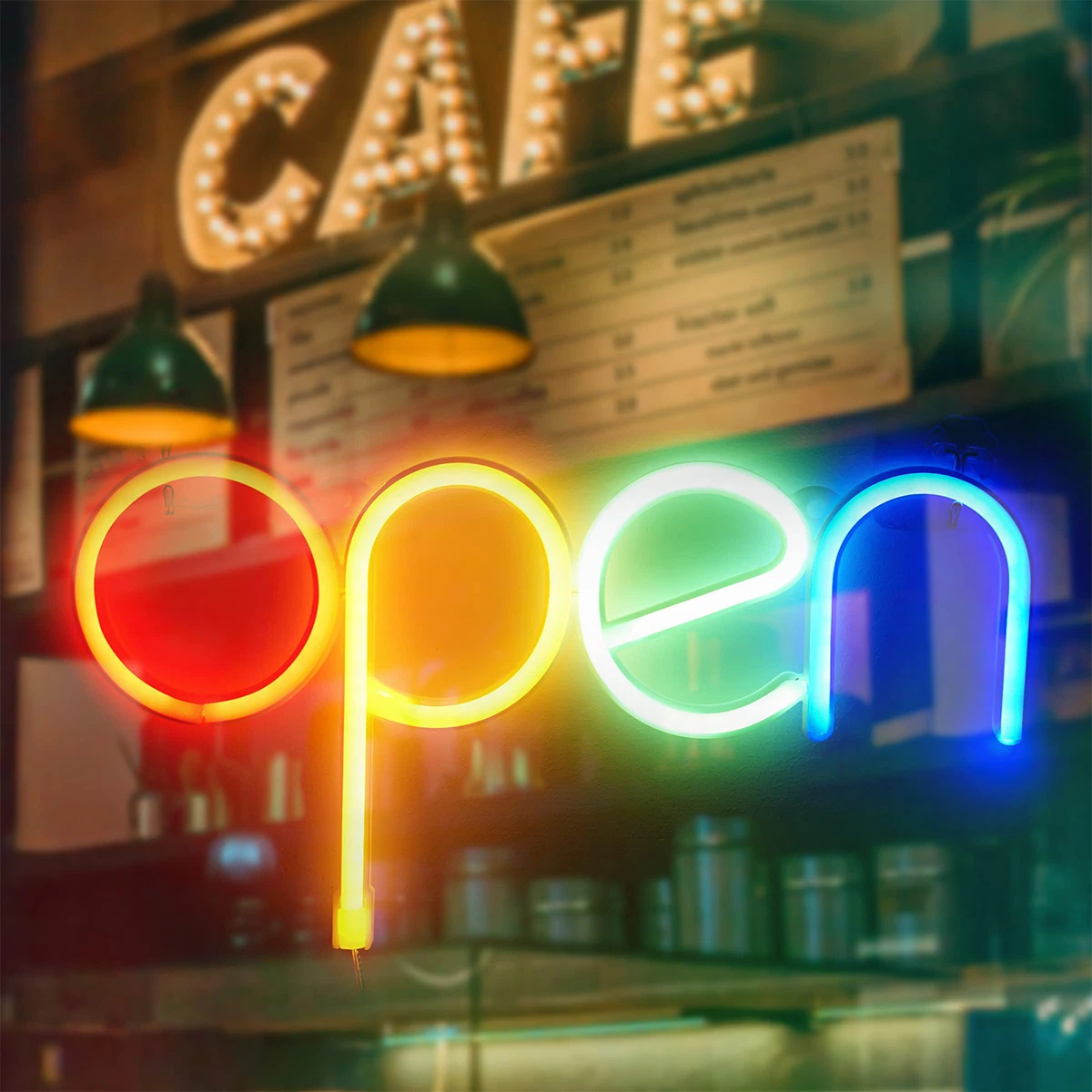 Open Neon Sign Mots Enseignes, Enseignes Ouvertes Au Néon À Led, 18.8 * 38 Cm Néon Led Lettres Décoratives, Open Panneau Néon Led Pour Magasins, Restaurants, Bureaux, Magasins, Vitrines
