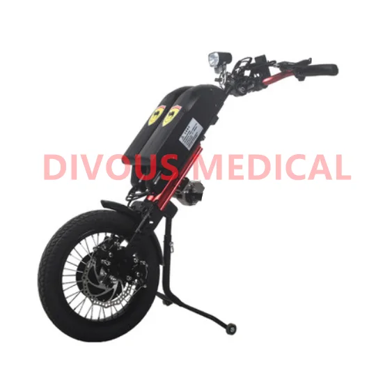 Power wheelchair trolley for disabled persons Attachable trolley