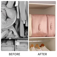 Large Capacity Compression Clothes Storage Bag Waterproof Cabinet Organizer Ultra Space Saving Quilt Pillow Blanket Storagepouch 2
