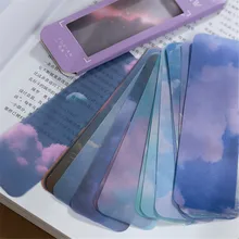 

20pcs/pack Night Sky Series Bookmarks Stationery Sulfuric Acid Paper Notebook Index Papers Journal Planner Decorations